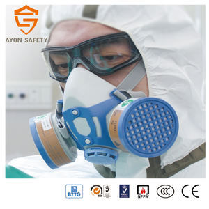 Pemadam Kebakaran Canggih Konstruksi Double-Filter Setengah Wajah Masker <span class=keywords><strong>Gas</strong></span> - Product Image 2