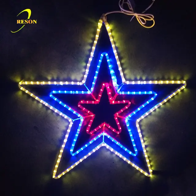 Stella di illuminazione acrilica illuminazione a LED stella decorazioni per esterni di natale