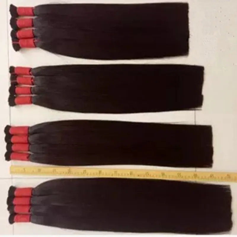 Raw unwefted virgin hair extensions cabelo humano natural,natural black unprocessed brazilian virgin remy human hair bulk