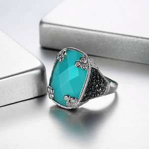 Onier degli uomini anello perfetto fabbrica di gioielli malachite anello della pietra preziosa lunetta impostazione all'ingrosso fatti a mano anello musulmano per gli uomini - Product Image 6