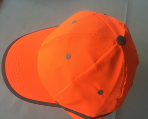 Casquette de baseball orange fluorescent à 6 panneaux, confortable et élégante, en tissu Oxford polyester - Product Image 2