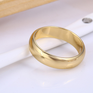 10564 Xuping 14k color oro clásico <span class=keywords><strong>anillo</strong></span> <span class=keywords><strong>de</strong></span> <span class=keywords><strong>casado</strong></span> con diseño sencillo para mujeres y hombres - Product Image 3