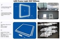 Led bord éclairé de base 595*595mm Cadre Lite LED Panneau D'éclairage