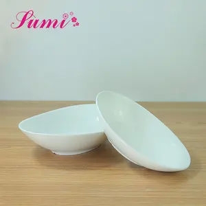 Piring Saji Porselen Putih Bentuk Perahu Desain Kustom Semua Ukuran