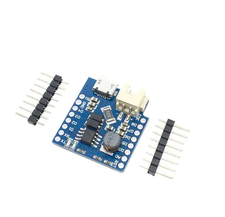 D1 Mini Battery Shield for Wemos USB Single Lithium Battery Charging Boost Module With Pins LED Indicator 5V DC Free Shipping