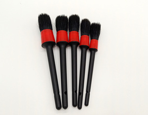 Set di pennelli per dettagli Auto Auto spazzola per capelli sintetica confezione da 5 ruote cruscotto accessori per Auto-styling spazzola autolavaggio - Product Image 3