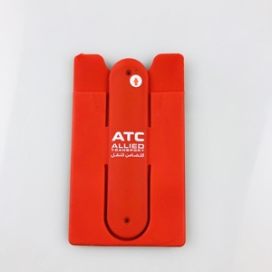 Porte-cartes personnalisé en gros avec support de téléphone portable, étui universel multi-usage en silicone adhésif pour smartphone - Product Image 3