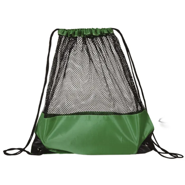 Wholesale mesh bag drawstring backpack for sports