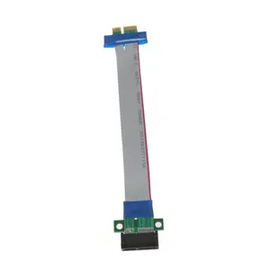 PCI-E 1X Slot Riser Card Extender Extension Ribbon Flex Relocate Cable