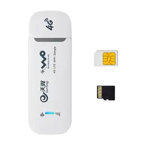 免费送货4G 3G LTE便携式移动USB WIFI火锅无线路由器加密狗与tf卡插槽手机平板电脑