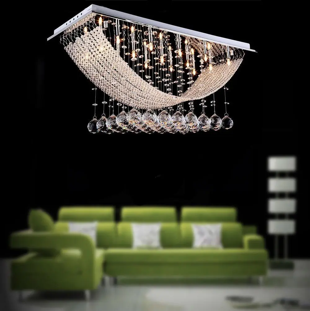 Hot sale crystal beads ceiling lights living room modern pendant light for home furniture NS-120244