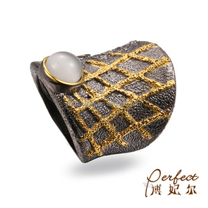 Nuovo Arrivo Handmade Design 925 Sterling Silver Ring <span class=keywords><strong>con</strong></span> Sintetico <span class=keywords><strong>pietra</strong></span> <span class=keywords><strong>di</strong></span> <span class=keywords><strong>Luna</strong></span> - Product Image 2