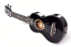 <span class=keywords><strong>Ukulele</strong></span> <span class=keywords><strong>Soprano</strong></span> Nero Lucido con Corpo Sottile, Vendita all'Ingrosso - Product Image 2