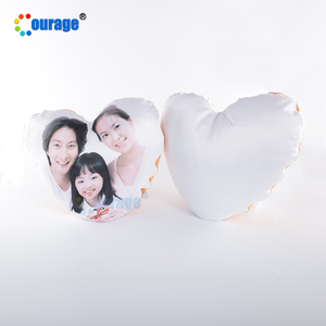<span class=keywords><strong>Literie</strong></span> cœur orange uni Sublimation taie d'oreiller en soie vierge Polyester blanc housse de coussin carré pour impression - Product Image 3