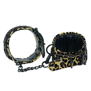 Shenzhen Leopard Bondage Restraints Kit Bdsm Set Plastic Vagina Pu Leather Sm Whip Sex Toys Slave Role Play Sexy Leather