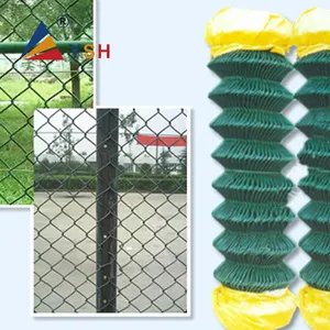 PVC Coated Thick Wire Chain Link Fence Poles Hexagonal Wire Mesh