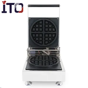 Fabrika toptan masa üstü taşınabilir elektrikli otomatik Waffle makinesi
