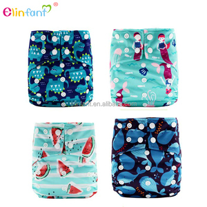 Pañal de bebé de bambú Elinfant gamuza impermeable ajustable súper suave AI2 pañal de tela de bebé de noche rápido seco - Product Image 1