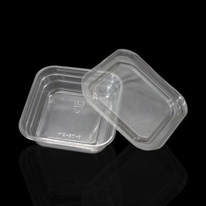 Bán Buôn Hộp Đựng Thức Ăn Cho Thú Cưng Bằng Nhựa Dùng Một Lần Hình Vuông Trong Suốt Có Nắp Để Đóng Gói Hộp Bánh Mousse Kem Pudding Hạt - Product Image 4