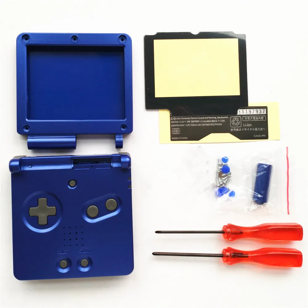 Màu xanh Nhà Ở Shell Trường Hợp Che Thay Thế Xử Lý Trò Chơi Giao Diện Điều Khiển Phần Cho Nintendo GBA SP Cho Gameboy Advance SP