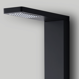 <span class=keywords><strong>Colonne</strong></span> <span class=keywords><strong>de</strong></span> <span class=keywords><strong>douche</strong></span> en alliage d'aluminium peint noir Gentory 2025 avec grand jet <span class=keywords><strong>de</strong></span> pluie supérieur et jets latéraux - Product Image 3