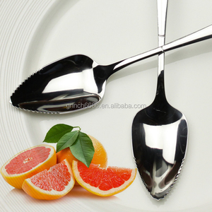 Cuillère de <span class=keywords><strong>pamplemousse</strong></span> d'acier inoxydable d'OEM, cuillères d'acier inoxydable de long manche de 17CM - Product Image 2