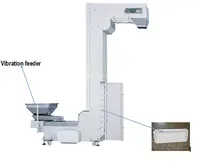 振動フィーダーを組み合わせた耐熱食品グレードホッパー自動Zタイプチェーンバケットエレベーターコンベヤー