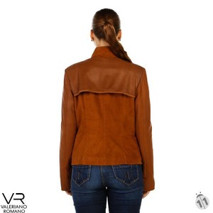 Valeriano Romano Brown Sheep <b>Leather</b> <b>Jacket</b> with <b>Suede</b> Finish Model VRM70016 Turkey - Product Image 3