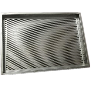 <strong>Small</strong> Cookie Stainless Steel Mesh Perforated Baking Sheet Tray <strong>Pans</strong> - Product Image 2