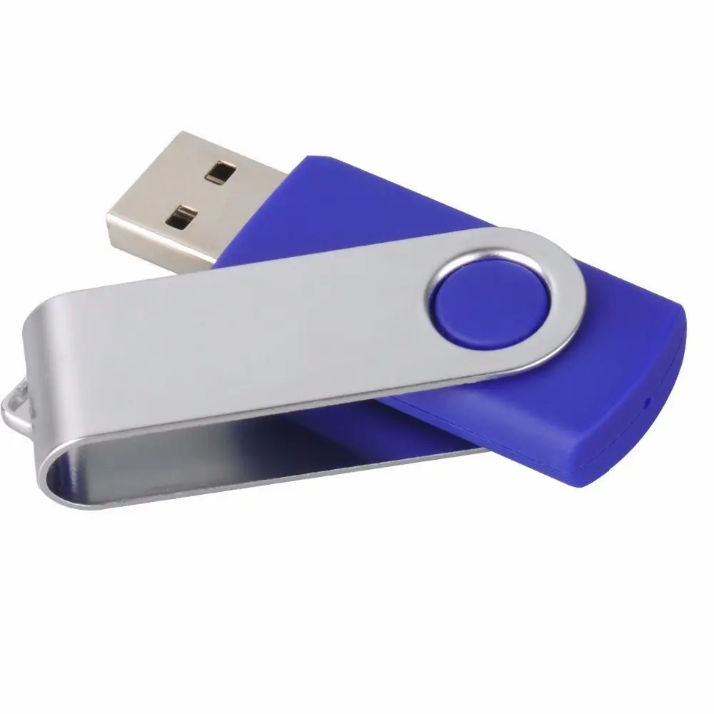 Renkli mini döner USB 2.0 flash sürücü bellek Stick Fold Depolama Thumb küçük USB bellek Anahtarlık ile