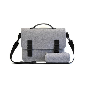 15 inch cảm thấy máy tính xách tay Messenger túi và pin Pouch Set - Product Image 4