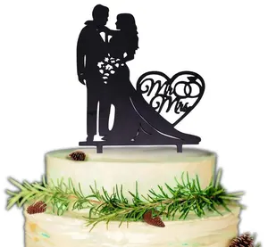 Bride and Groom Wedding Cake Topper Acrylic Wedding Party Cake Topper