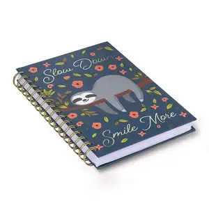 Nhỏ Bìa Cứng Tạp Chí Máy Tính Xách Tay Notepad Xoắn Ốc Bị Ràng Buộc Máy Tính Xách Tay/Tạp Chí với Dễ Thương Thiết Kế Bìa và Cụm Từ-Cá Nhân Nhật Ký cho