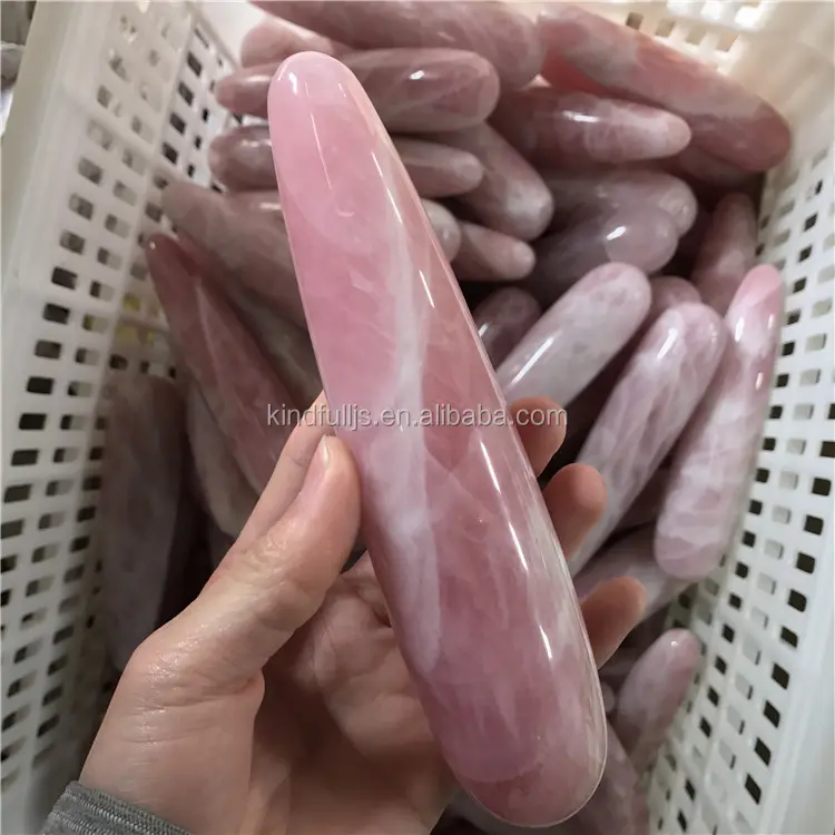 Natural Stone Cheap Rose Quartz Stone Crystal Massager Wands