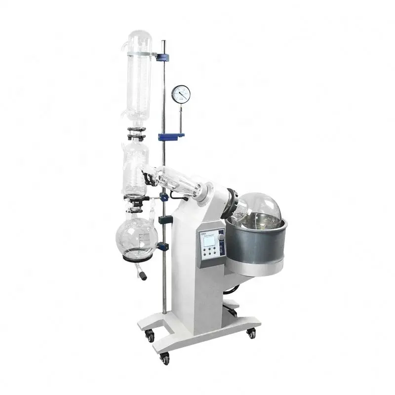 Equipo de destilación de productos químicos para plantas, máquina rotativa de 10L con enfriador y evaporador al vacío