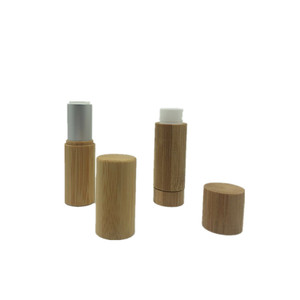 3ml 5ml Eco-friendly empty wooden lip stick case with bamboo shell bamboo lipstick tube