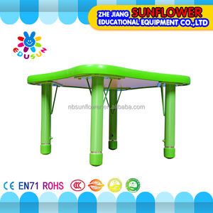 Mesa de plástico los niños de preescolar ama portabilidad ajustable estudio 4 personas escritorio - Product Image 3