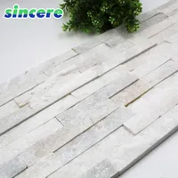 الأبيض الطبيعي حجر حجر تجليد واجهات ألواح للحائط