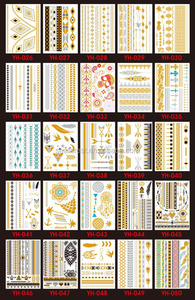 Bella D'oro Metallico Collana Autoadesivo Del Tatuaggio/Corpo di Tatuaggi Temporanei - Product Image 6