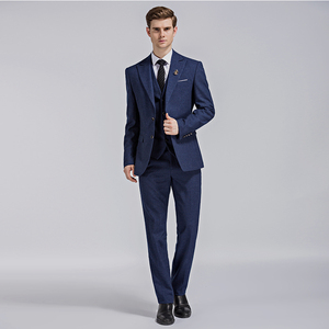 WB019 cina Suzhou fornitura uomo abiti da sposa <span class=keywords><strong>blu</strong></span> con <span class=keywords><strong>pantaloni</strong></span> S-3XL 2022 moda classica due bottoni uomo 3 pezzi tailleur - Product Image 5