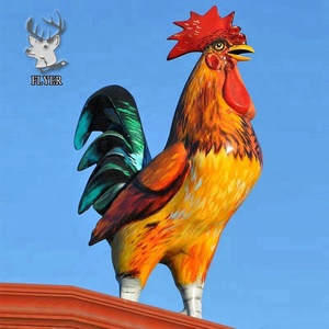 Decoración de Granja, Estatua de Gallo Grande de Fibra de Vidrio <span class=keywords><strong>en</strong></span> Venta - Product Image 2