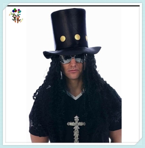 <span class=keywords><strong>Chapeau</strong></span> de fête de déguisement pour homme <span class=keywords><strong>Slash</strong></span> 80S Rock Guitar avec cheveux HPC-1468 - Product Image 2
