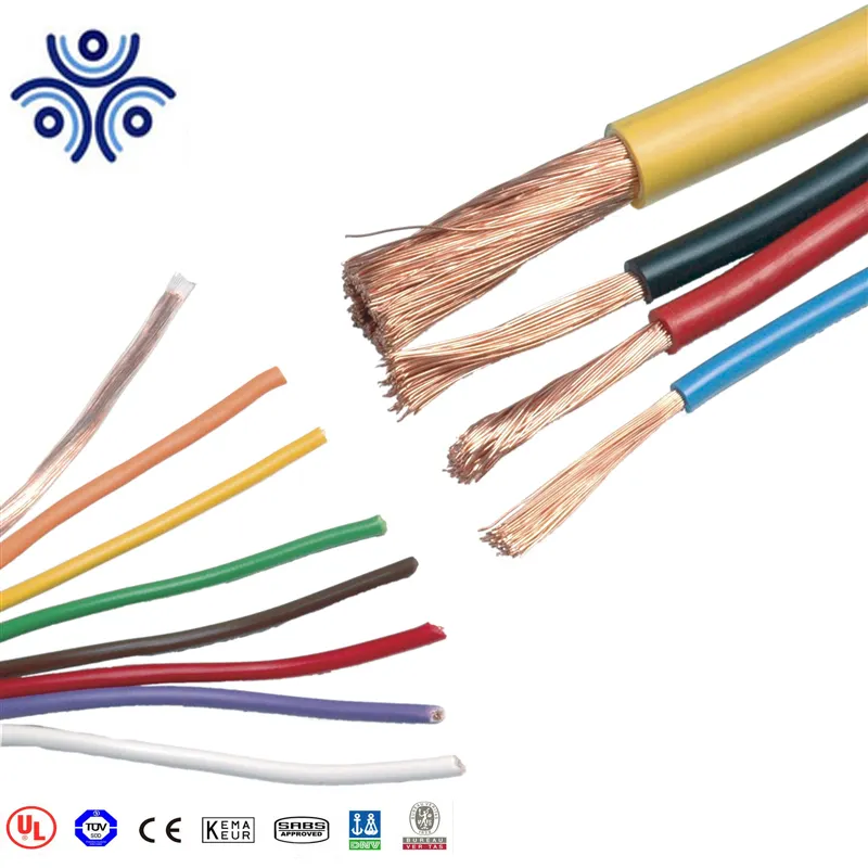 UL certification UL1007 Electronic cable 16/18/20AWG Copper wire BVR 0.5-16mm2 house wiring electrical cable