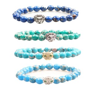 La meilleure vente personnalisé 8mm coloré 7 <span class=keywords><strong>chakra</strong></span> pierre naturelle perle bracelet hommes bracelet - Product Image 4