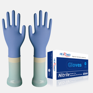 Guante morado violeta Guantes de nitrilo reutilizables personalizados Examen dental desechable Guantes médicos morados azules para limpieza - Product Image 6
