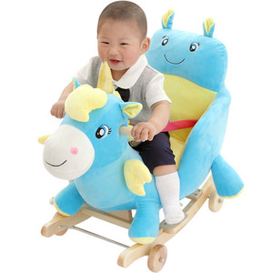 En iyi seçim ürünleri peluş tekboynuz bebek bisikleti oyuncak sallanan at - Product Image 6