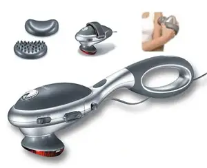 Electric Anti Cellulite Infrared Vibrating Handheld Massager Hammer With 2 Removable Massage Attachments