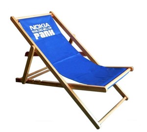 Chaise de plage pliante <span class=keywords><strong>double</strong></span> en bois HE-128, promotionnelle, avec revêtement en tissu - Product Image 3