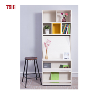 Wholesale White Color <strong>Folding</strong> <strong>Table</strong> Wooden <strong>Folding</strong> <strong>Desk</strong> with Bookcase - Product Image 6