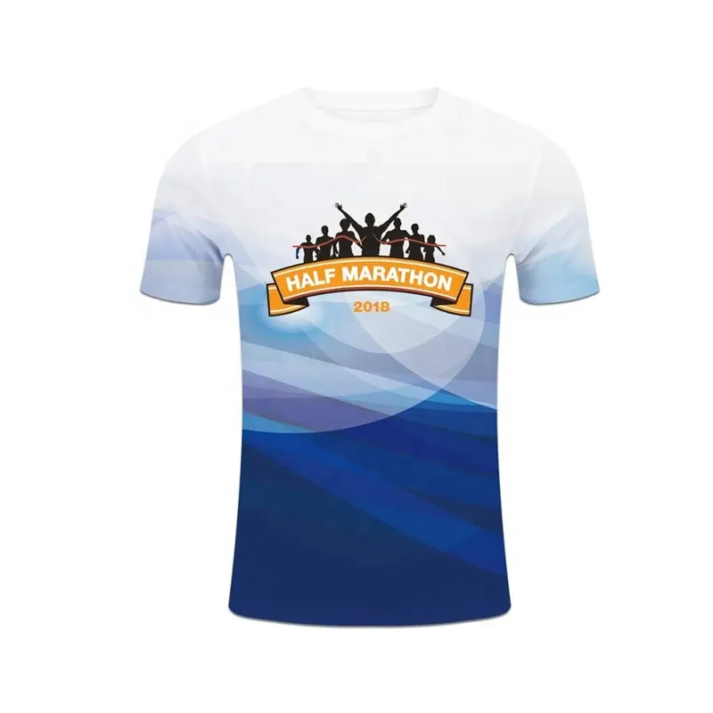 Wholesale mesh polyester sublimation custom t shirts for marathon men's t-shirts man tshirts plus size clothing t-shirt
